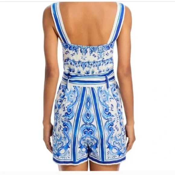 Farm Rio Blue Tiles romper - Picture 4 of 4